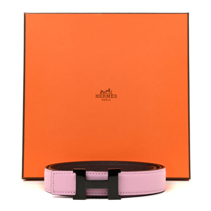 Hermes Swift Epsom 24mm Constance H Belt 80 Mauve Sylvestre Rouge Sellier 7 of 7