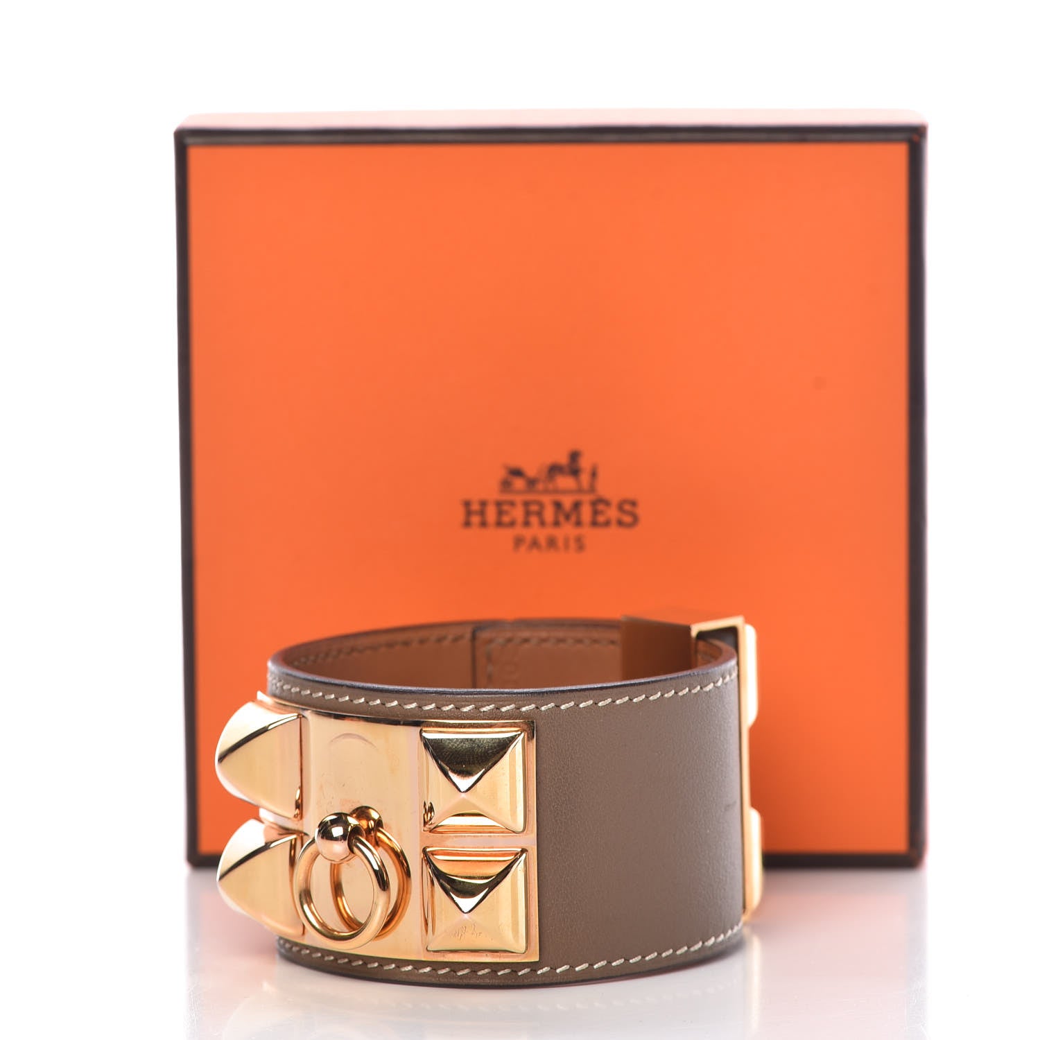 Hermes Swift Collier De Chien CDC Bracelet T2 Etoupe 6 of 6