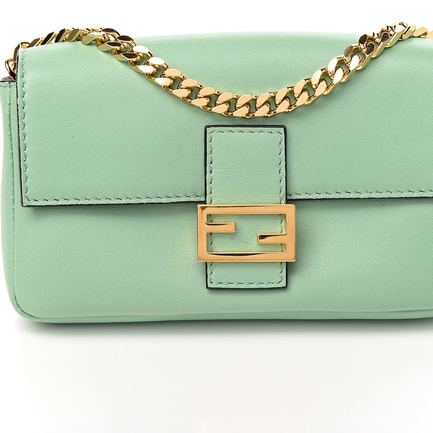 Shiny Nappa Micro Baguette Verde Acqua