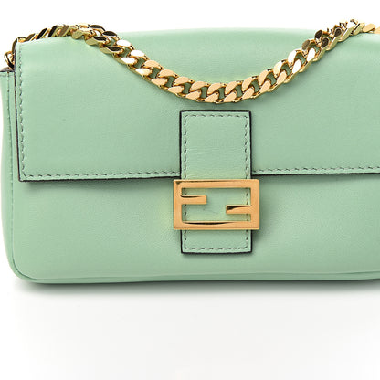 Fendi Shiny Nappa Micro Baguette Verde Acqua 8 of 8