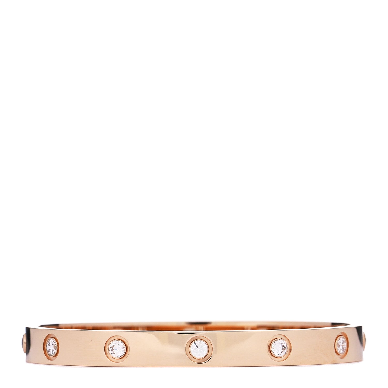 Cartier 18K Pink Gold 10 Diamond LOVE Bracelet 16 2 of 4