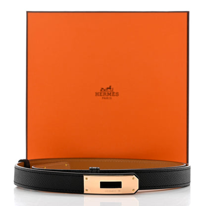 Hermes Epsom Kelly Belt Black 7 of 7