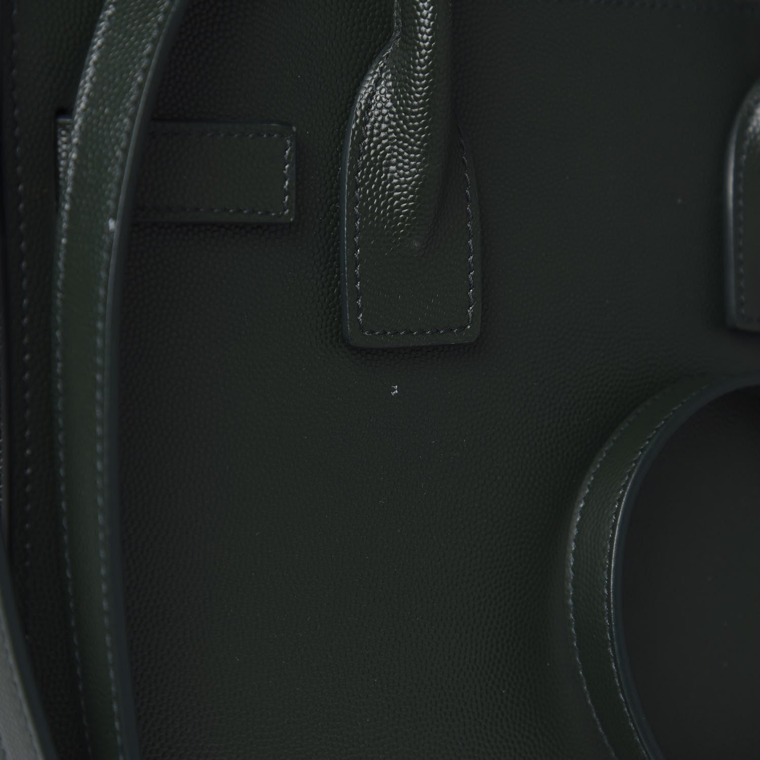 Saint Laurent Grained Calfskin Baby Sac De Jour Vert Fonce 11 of 11