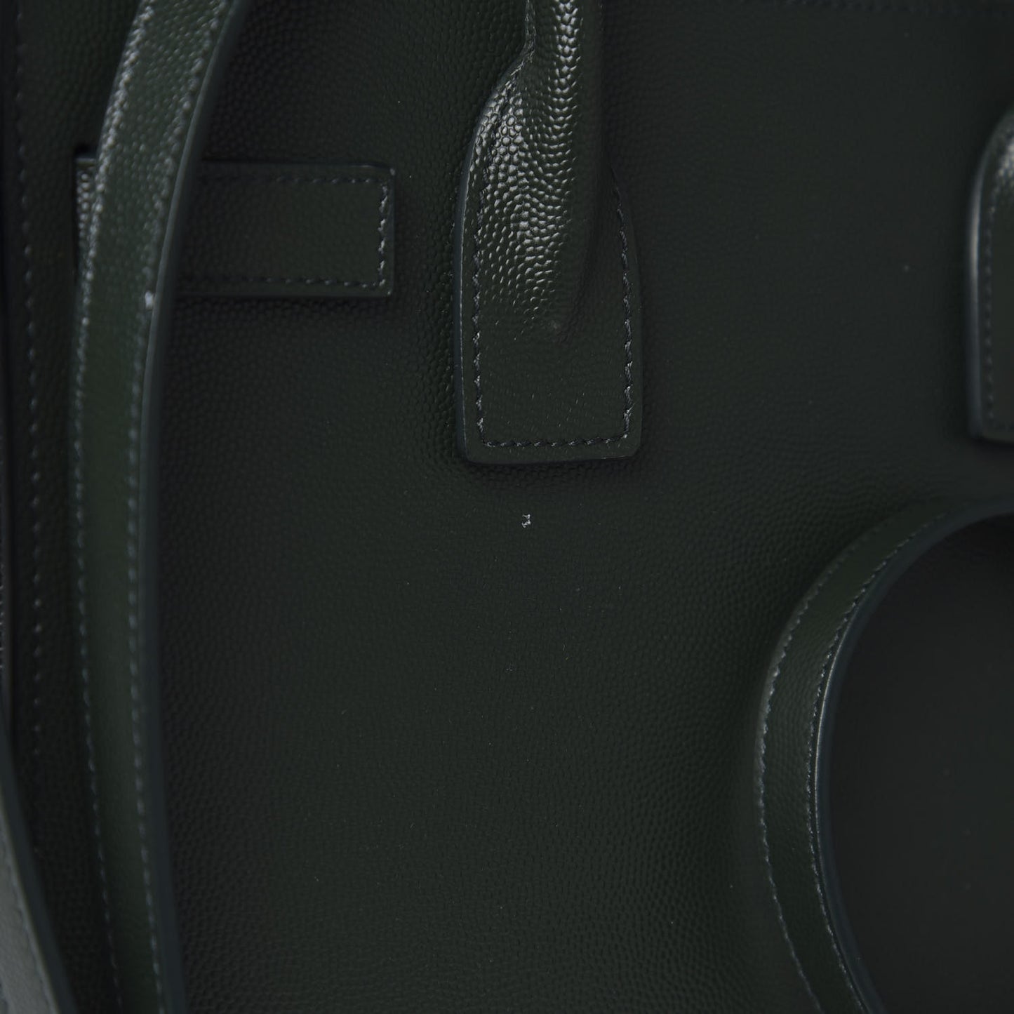 Grained Calfskin Baby Sac De Jour Vert Fonce