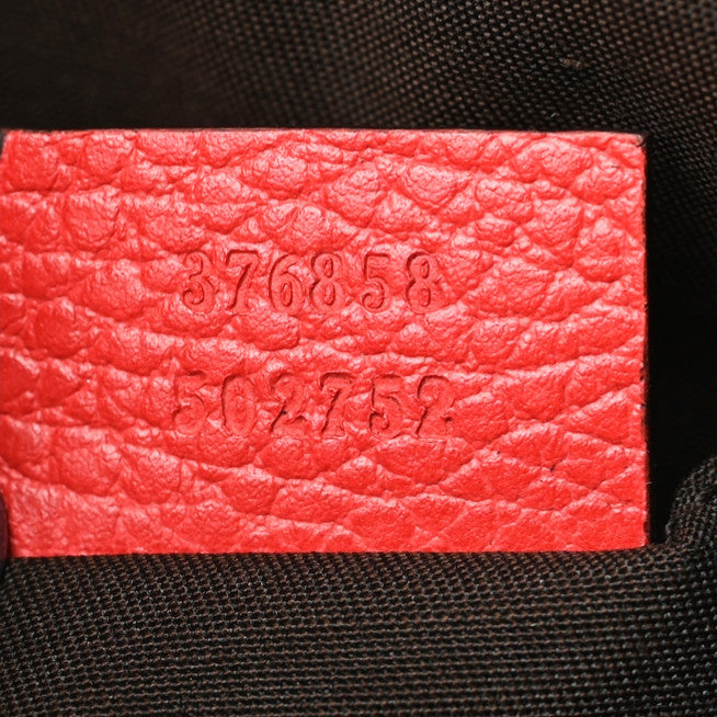 Calfskin Large Bamboo Clutch Red
