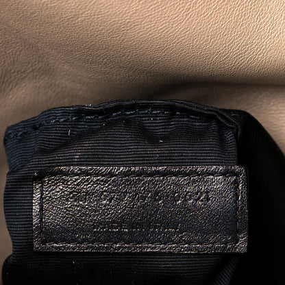 Saint Laurent Lambskin Quilted Small Loulou Puffer Monogram Chain Satchel Dark Beige 6 of 10