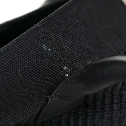 Saint Laurent Raffia Linen Calfskin Rive Gauche Tote Black 18 of 18
