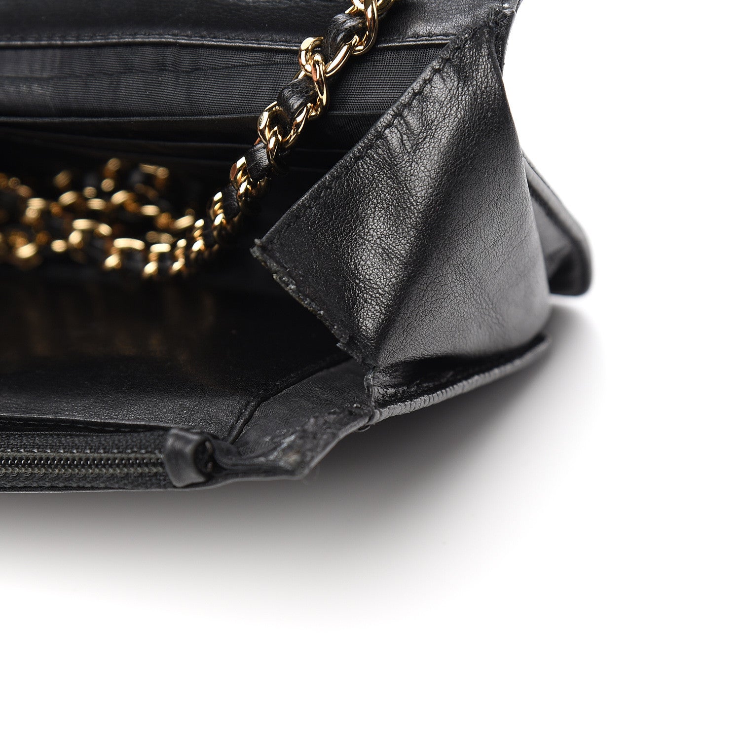 Chanel Caviar Timeless CC Wallet On Chain WOC Black 10 of 10