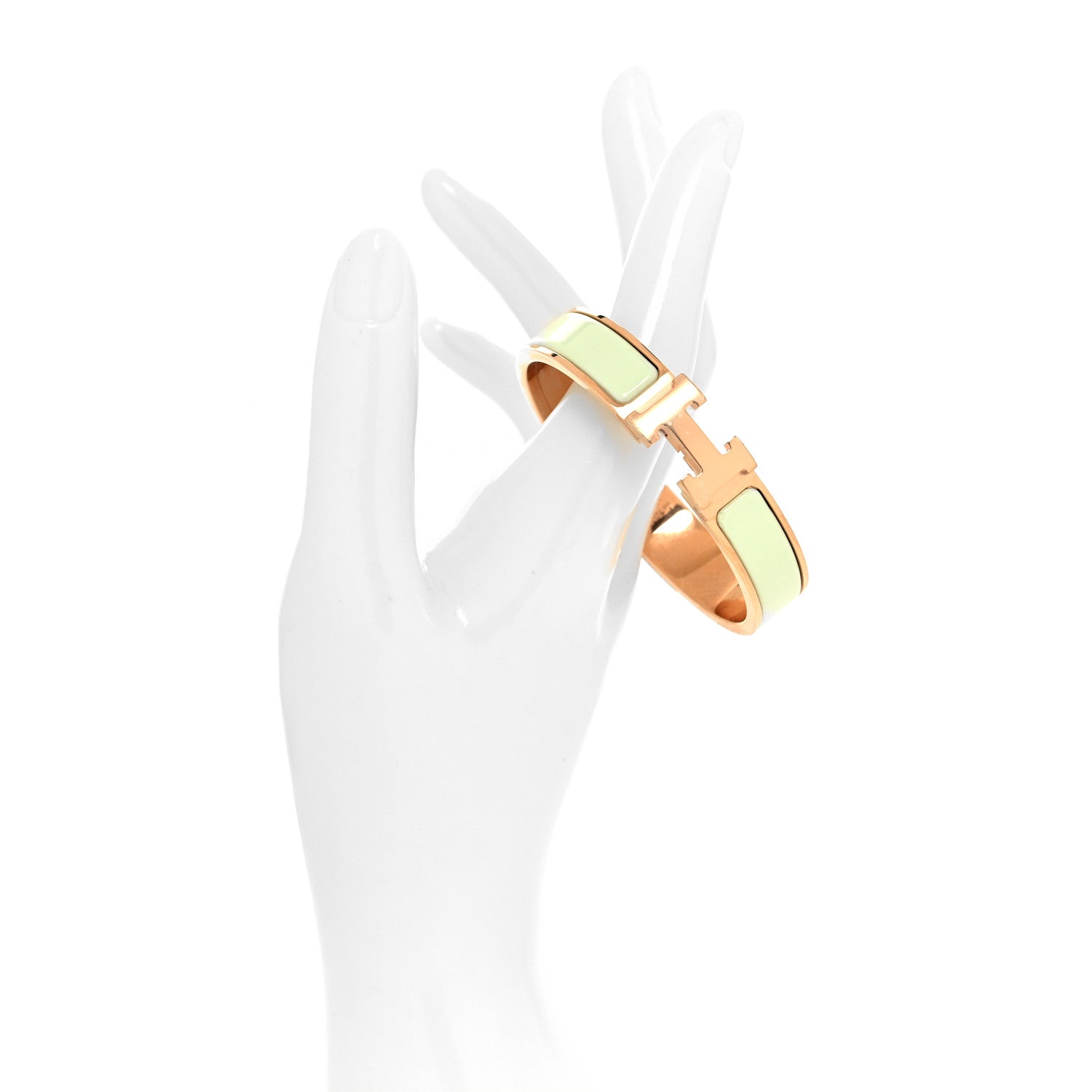 Hermes Enamel Narrow Clic Clac H Bracelet PM Vert Fizz 2 of 5
