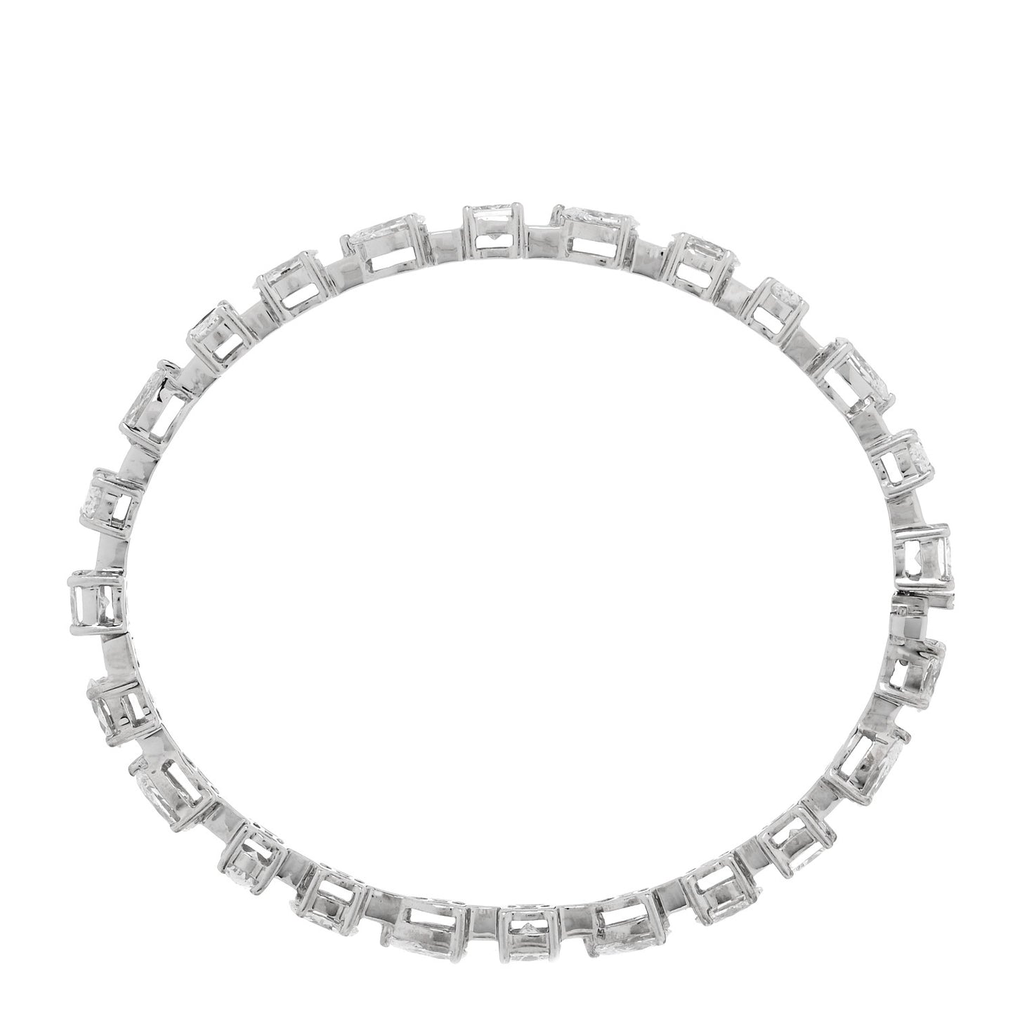18K White Gold Diamond 5.50ctw Emerald Marquis Oval Pear Princess Cut Bracelet