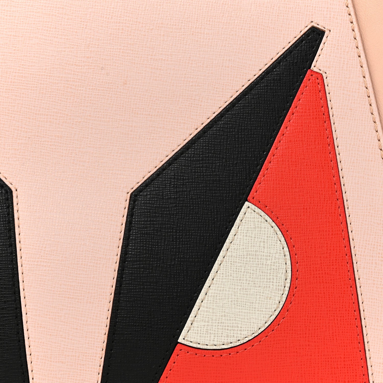 Fendi Vitello Elite Monster Petite 2Jours Tote Rosa Plaster 8 of 21
