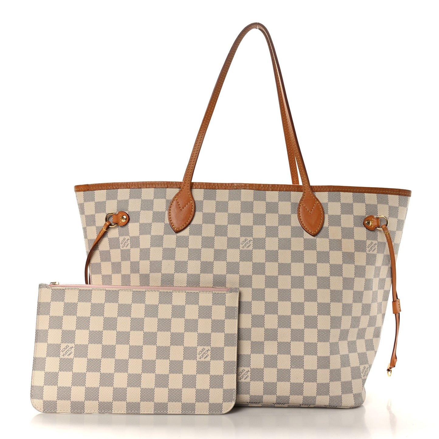 Damier Azur Neo Neverfull MM Rose Ballerine