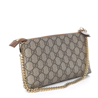 Gucci GG Supreme Monogram Embroidered Roses Chain Wrist Wallet 3 of 12