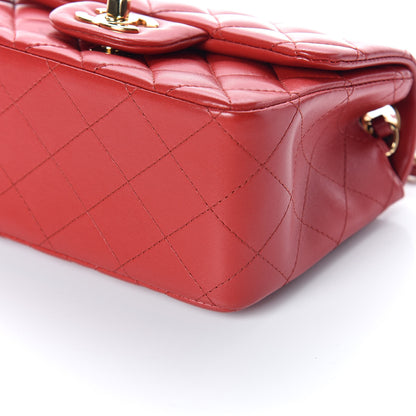 Chanel Lambskin Quilted Mini Square Flap Red 6 of 10