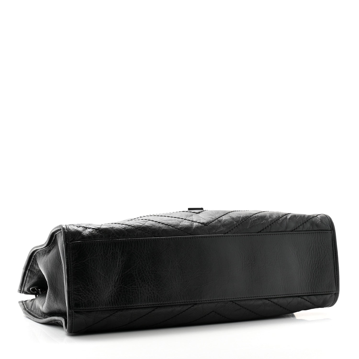 Saint Laurent Crinkled Calfskin Matelasse Monogram Large Niki Shopper Tote Black 4 of 12