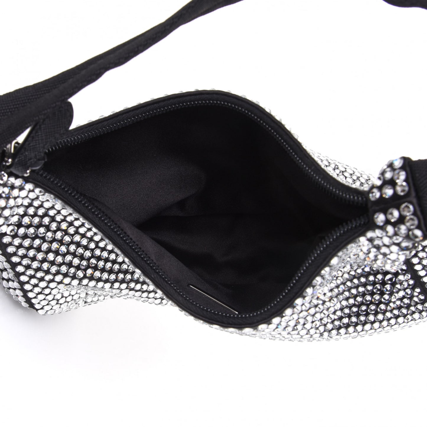 Satin Crystal Mini Re-Edition 2000 Bag Cristal