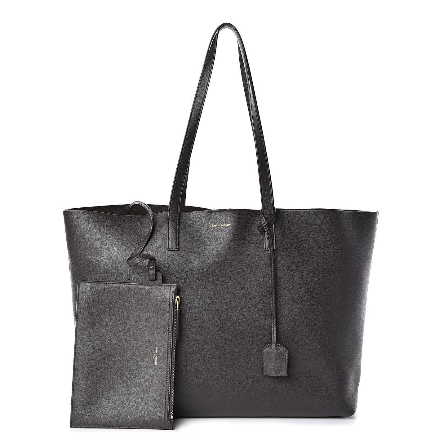 Calfskin Large Shopping Tote Dark Grey