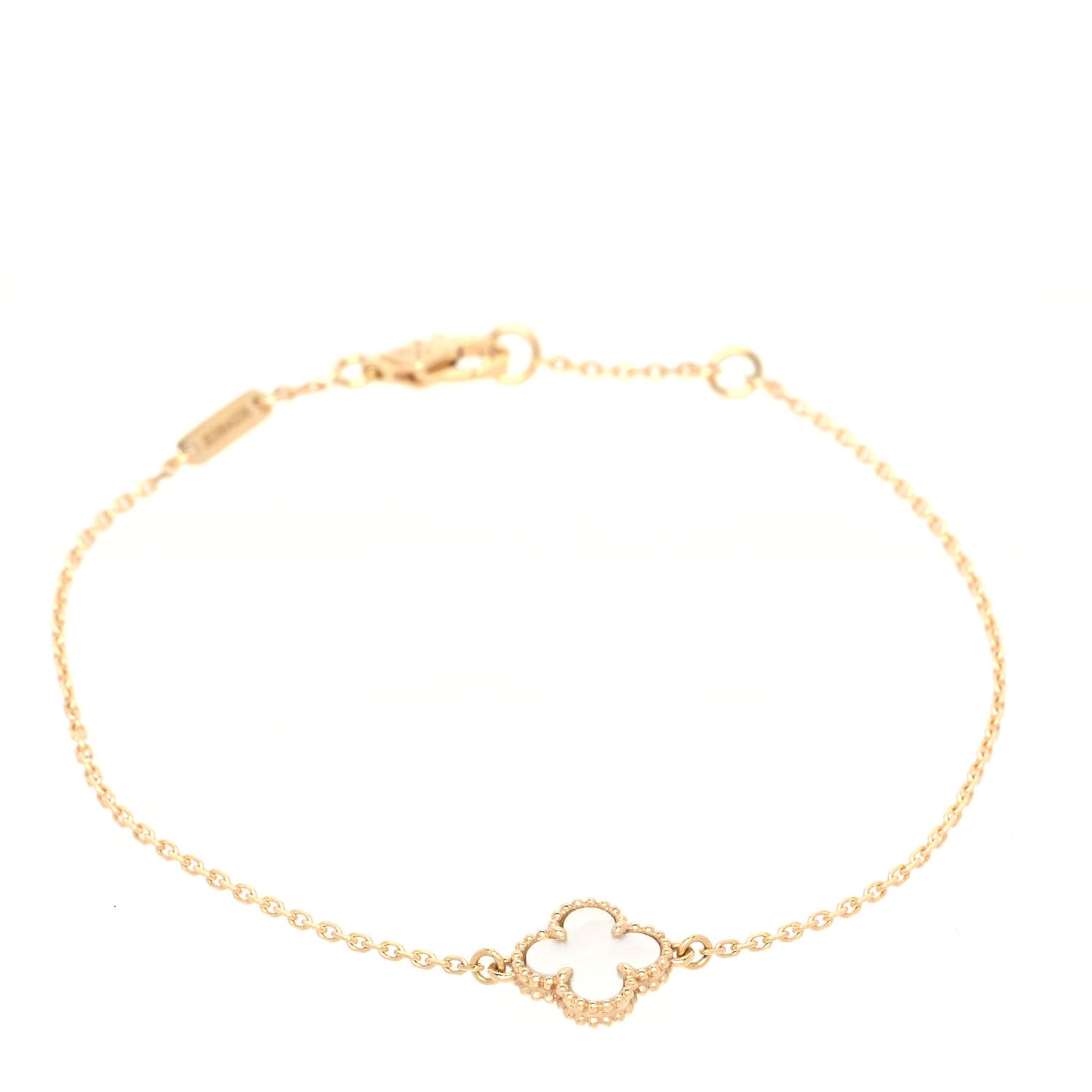 18K Yellow Gold Mother of Pearl Sweet Alhambra Bracelet