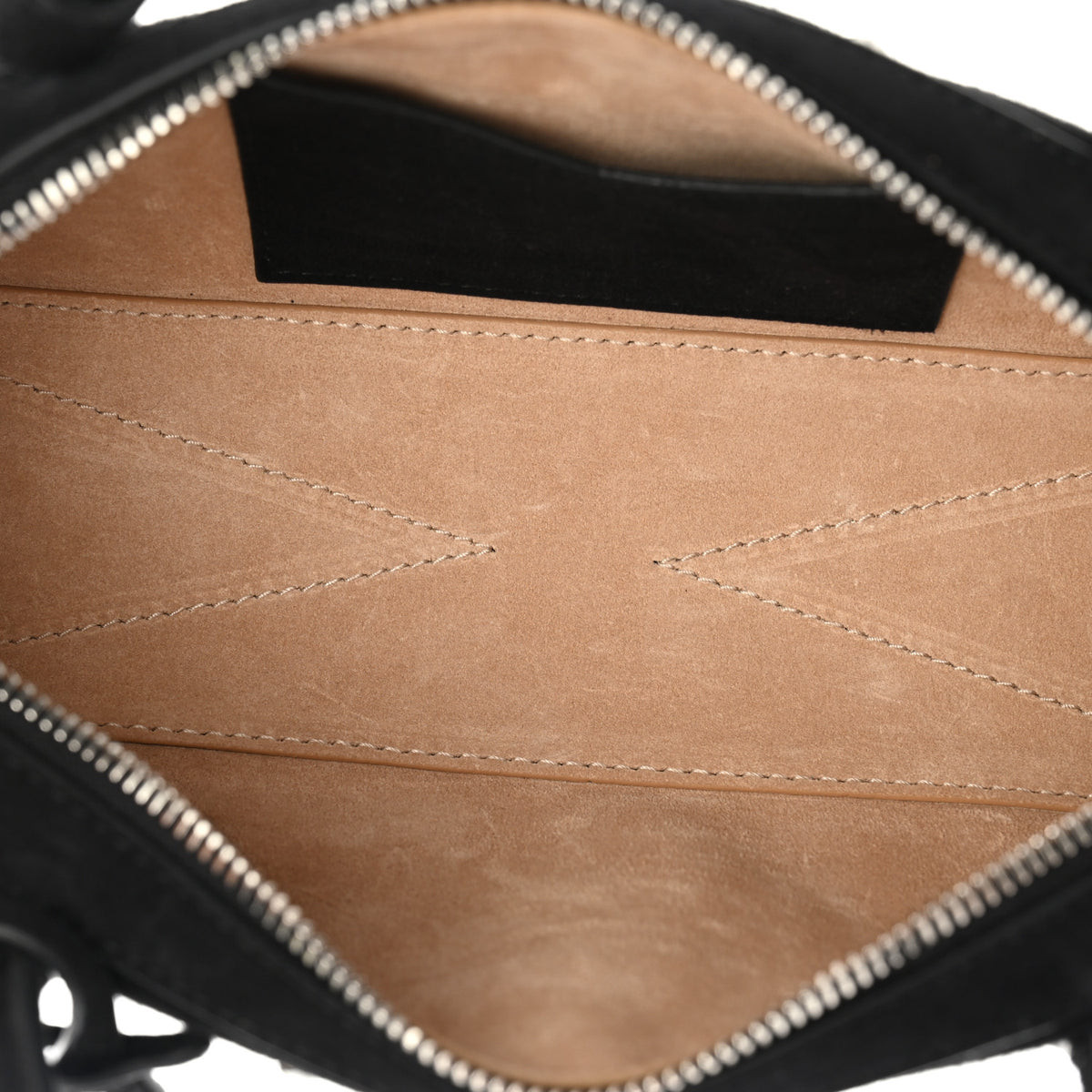 Nubuck Studded Small Le Teckel Bag  Black