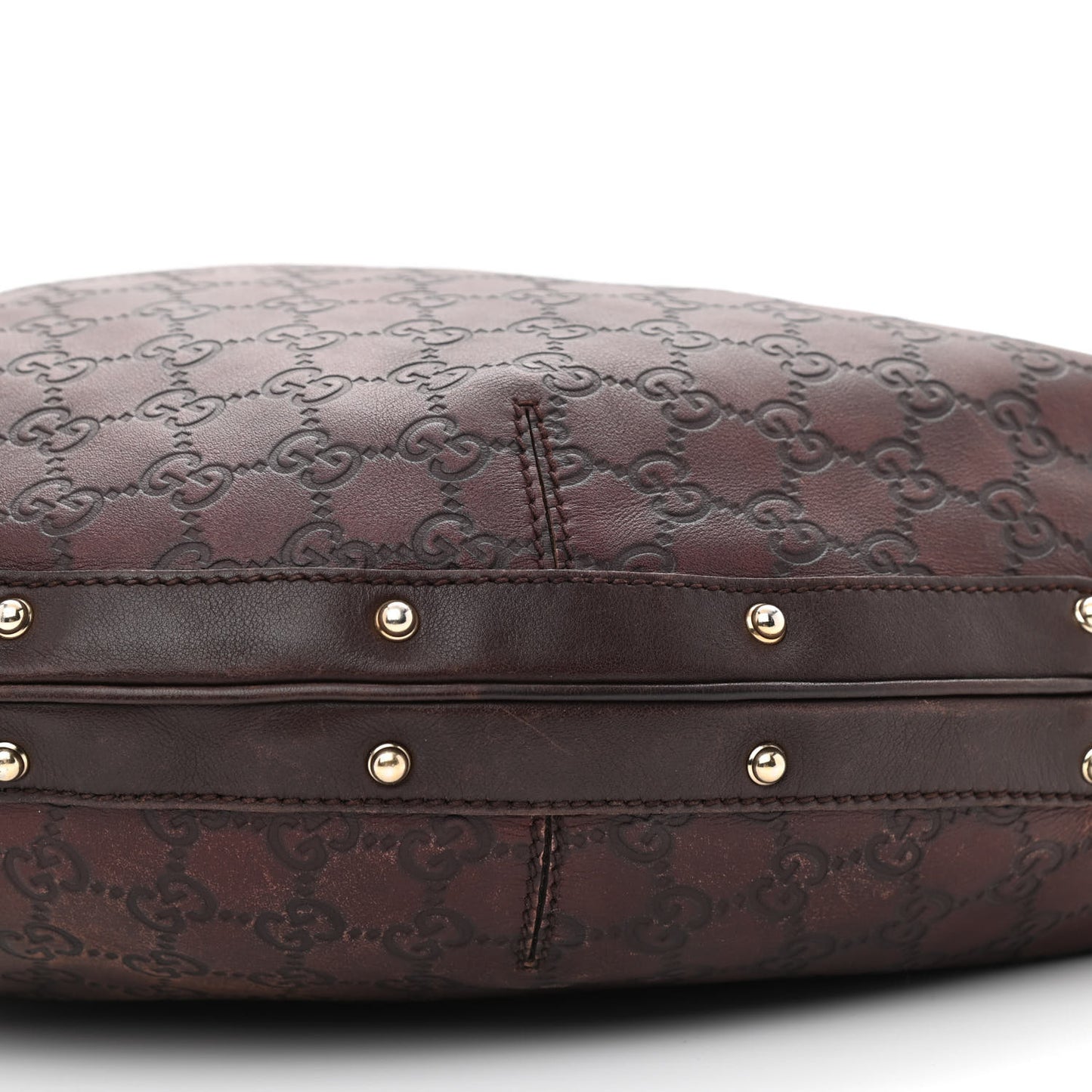 Guccissima Large Biba Hobo Dark Brown