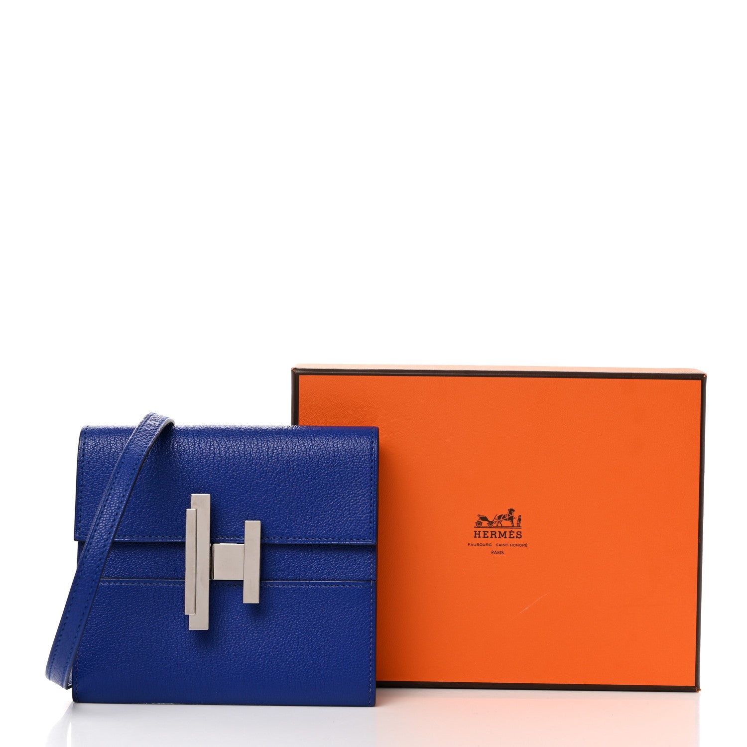 Hermes Chevre Mysore Mini Cinhetic Wallet Bleu Electrique 9 of 9