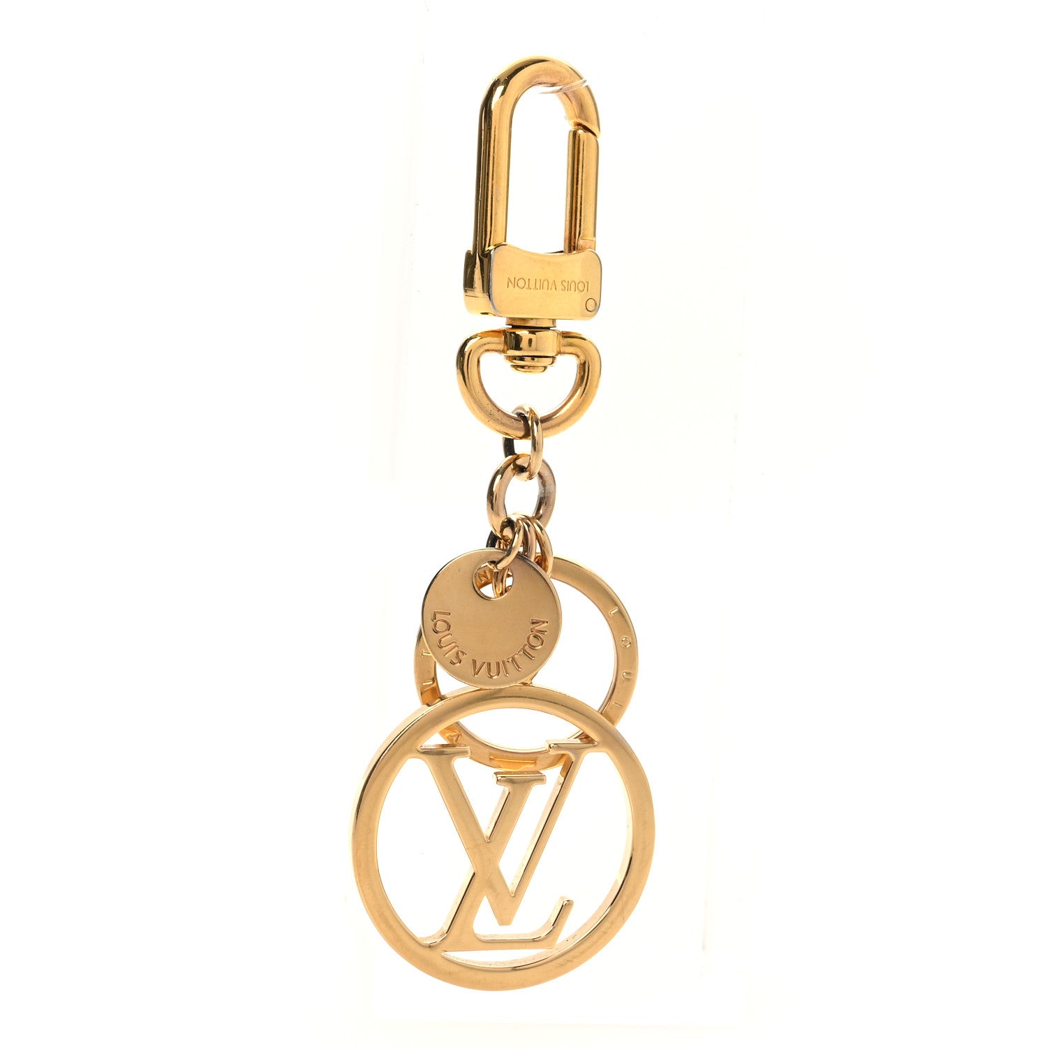 Louis Vuitton LV Circle Bag Charm Key Holder Gold 1 of 4