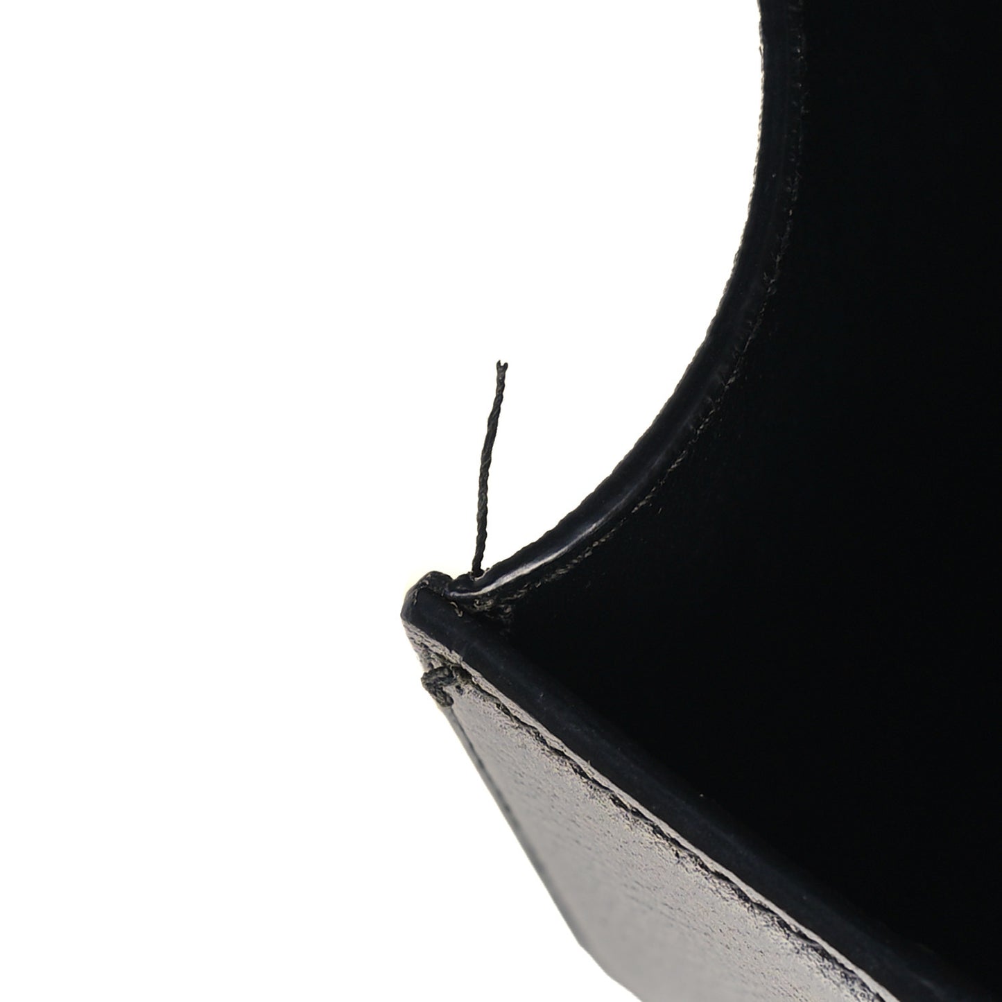 Grained Calfskin Small Hourglass Top Handle Bag Black