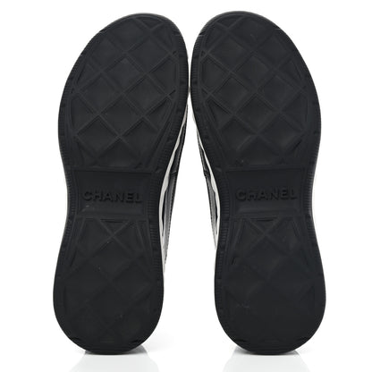 Chanel Velvet Calfskin Mixed Fibers CC Sneakers 38 Black 5 of 11