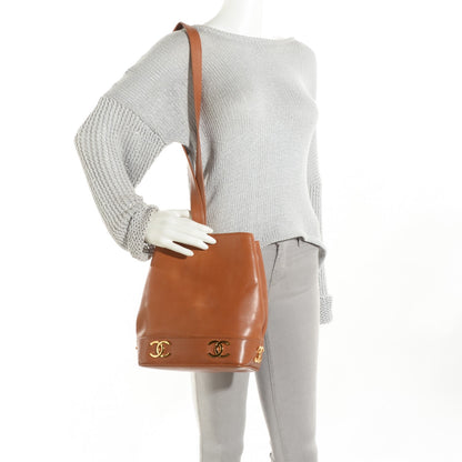 Chanel Lambskin CC Shoulder Bag Light Brown 2 of 8