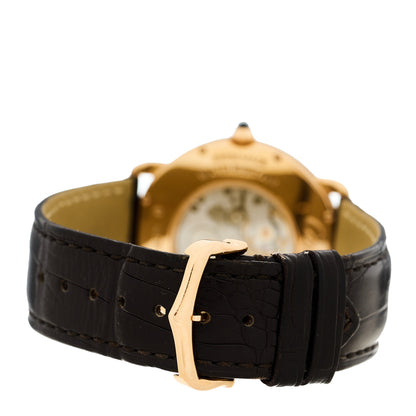 Cartier 18K Pink Gold Alligator 36mm Ronde Louis Manual Winding Watch 3 of 4