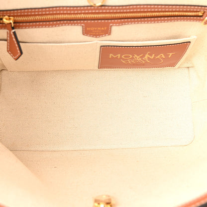 Moynat X KASING LUNG Calfskin Canvas M Labubu Tote PM Brown 4 of 9