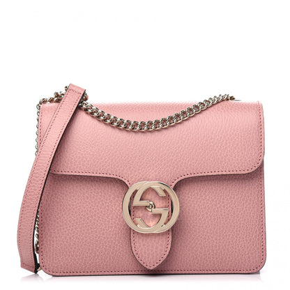 Gucci Dollar Calfskin Small Interlocking G Shoulder Bag Soft Pink 1 of 9