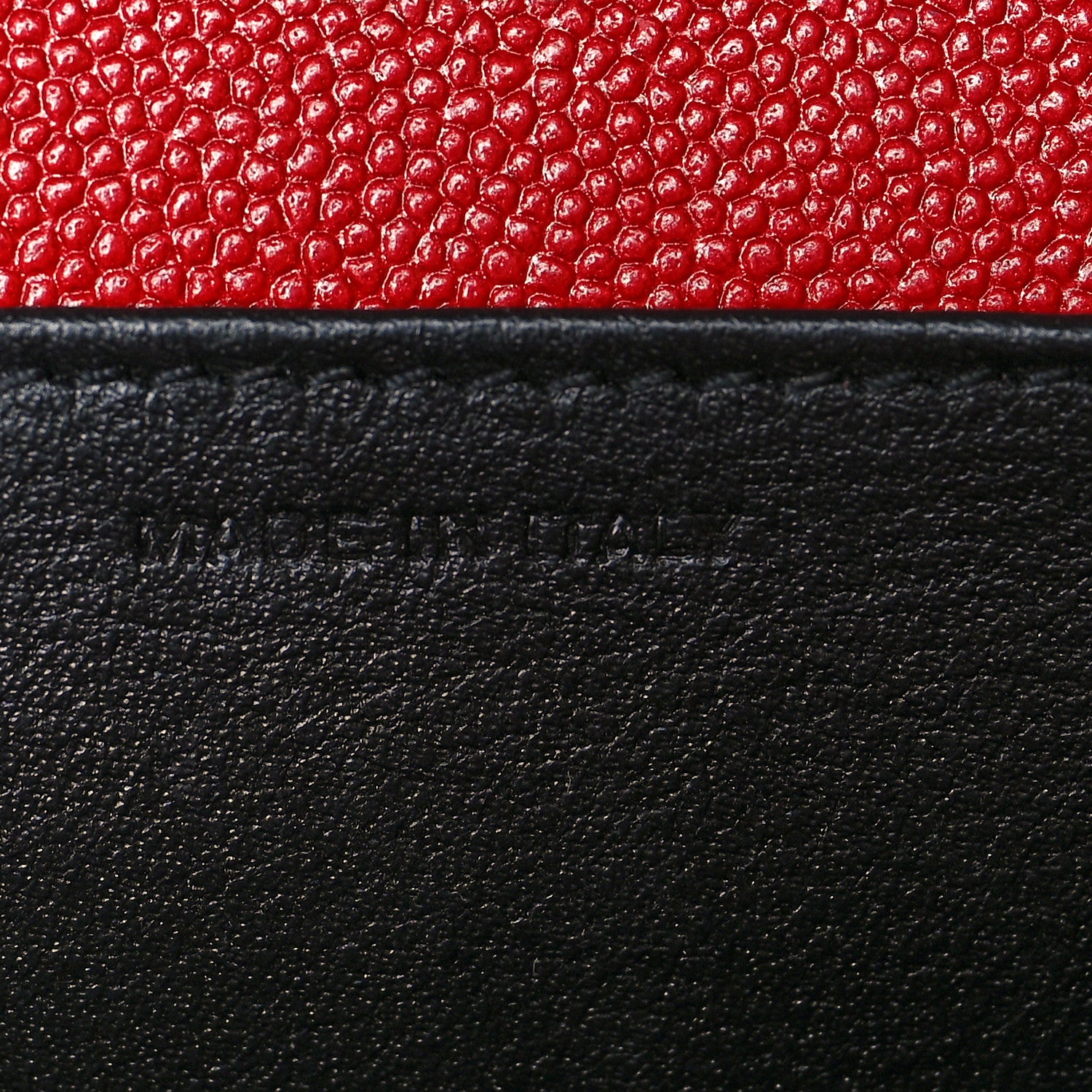 Saint Laurent Grain De Poudre Uptown Chain Wallet Red 7 of 10