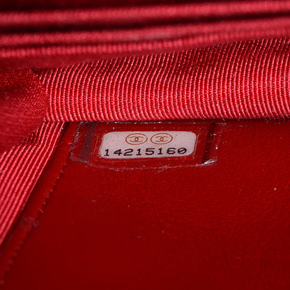 Chanel Patent Quilted Wallet On Chain WOC Red 7 of 8