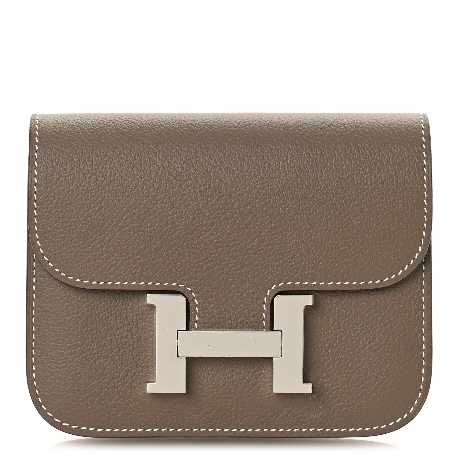 Hermes Evercolor Constance Slim Wallet Etoupe 1 of 10