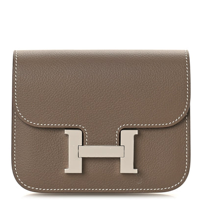 Hermes Evercolor Constance Slim Wallet Etoupe 1 of 10