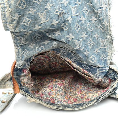 Louis Vuitton Denim Patchwork Posty Messenger Bag Blue 4 of 4