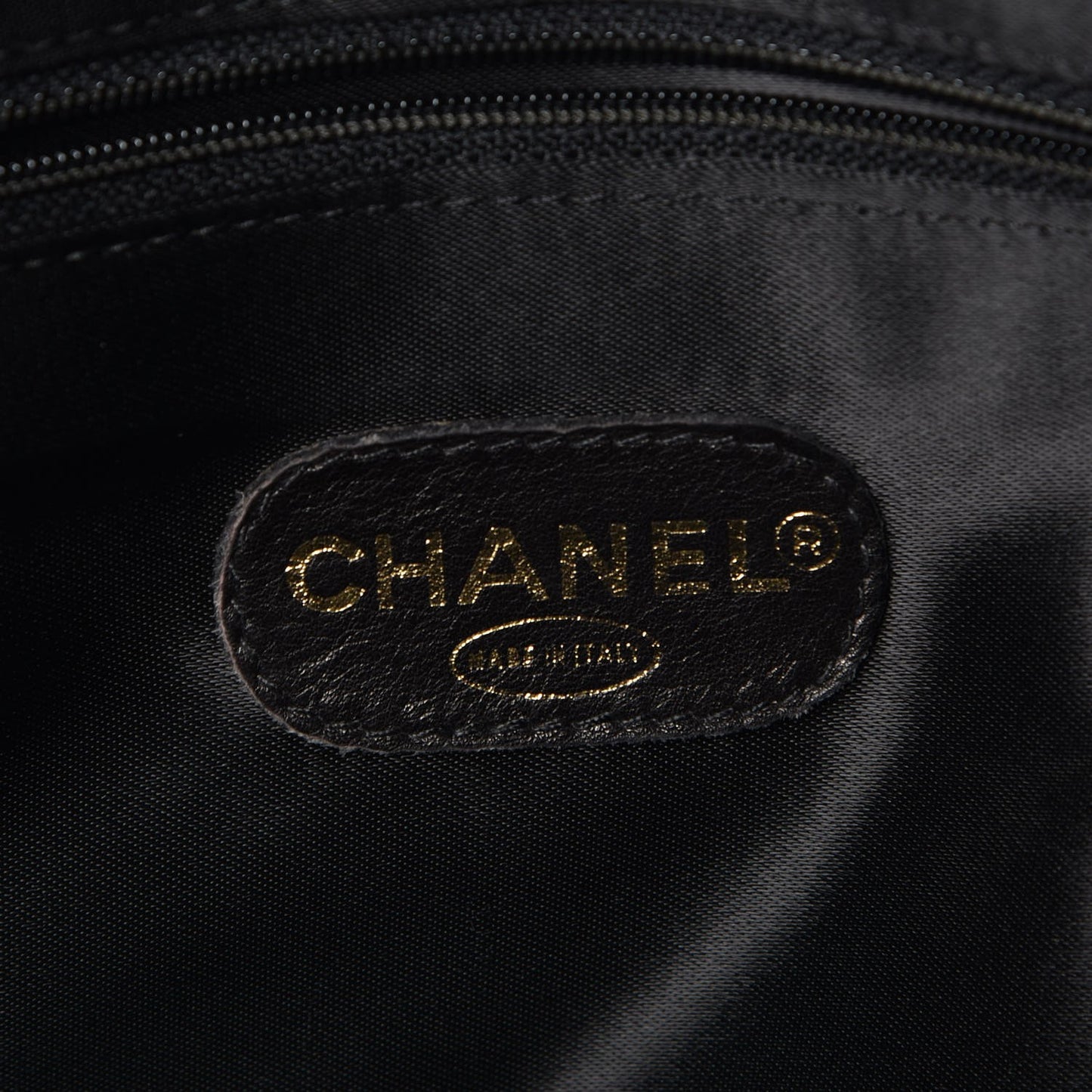 Patent CC Shoulder Bag Black
