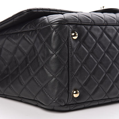 Chanel Calfskin Quilted XXL Travel Flap Bag Black 9 of 10