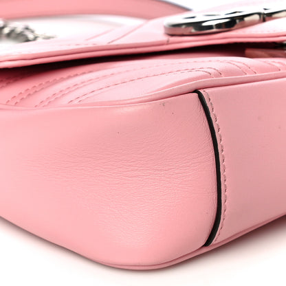 Gucci Calfskin Matelasse Mini GG Marmont Shoulder Bag Wild Rose 9 of 12