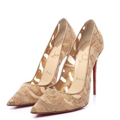 Christian Louboutin So Kate 120 Cork Devore Pumps 38.5 Noisette 2 of 10