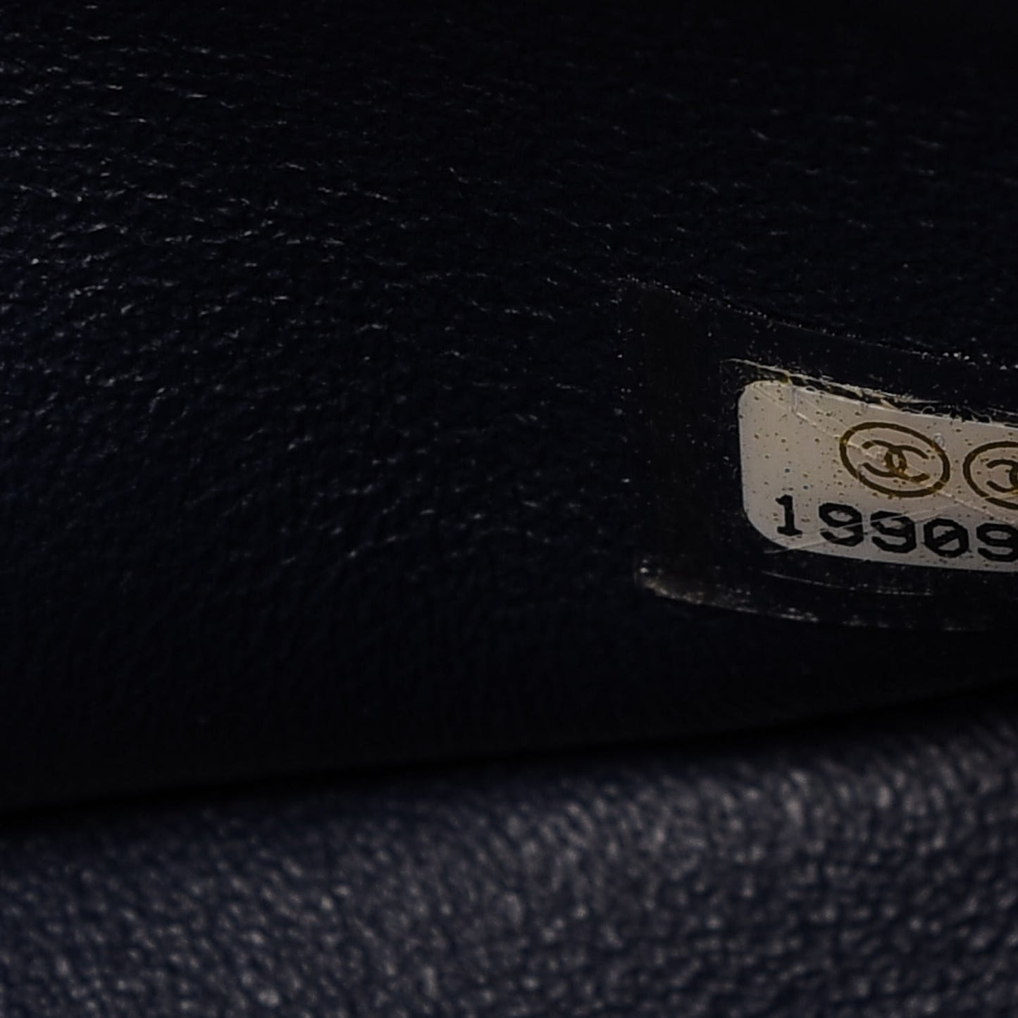 Patent Quilted Jumbo Double Flap Navy