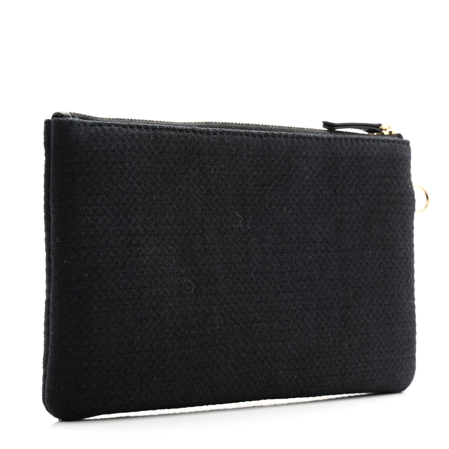 Mixed Fibers Small Deauville Pouch Black
