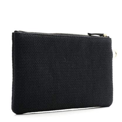 Chanel Mixed Fibers Small Deauville Pouch Black 3 of 9
