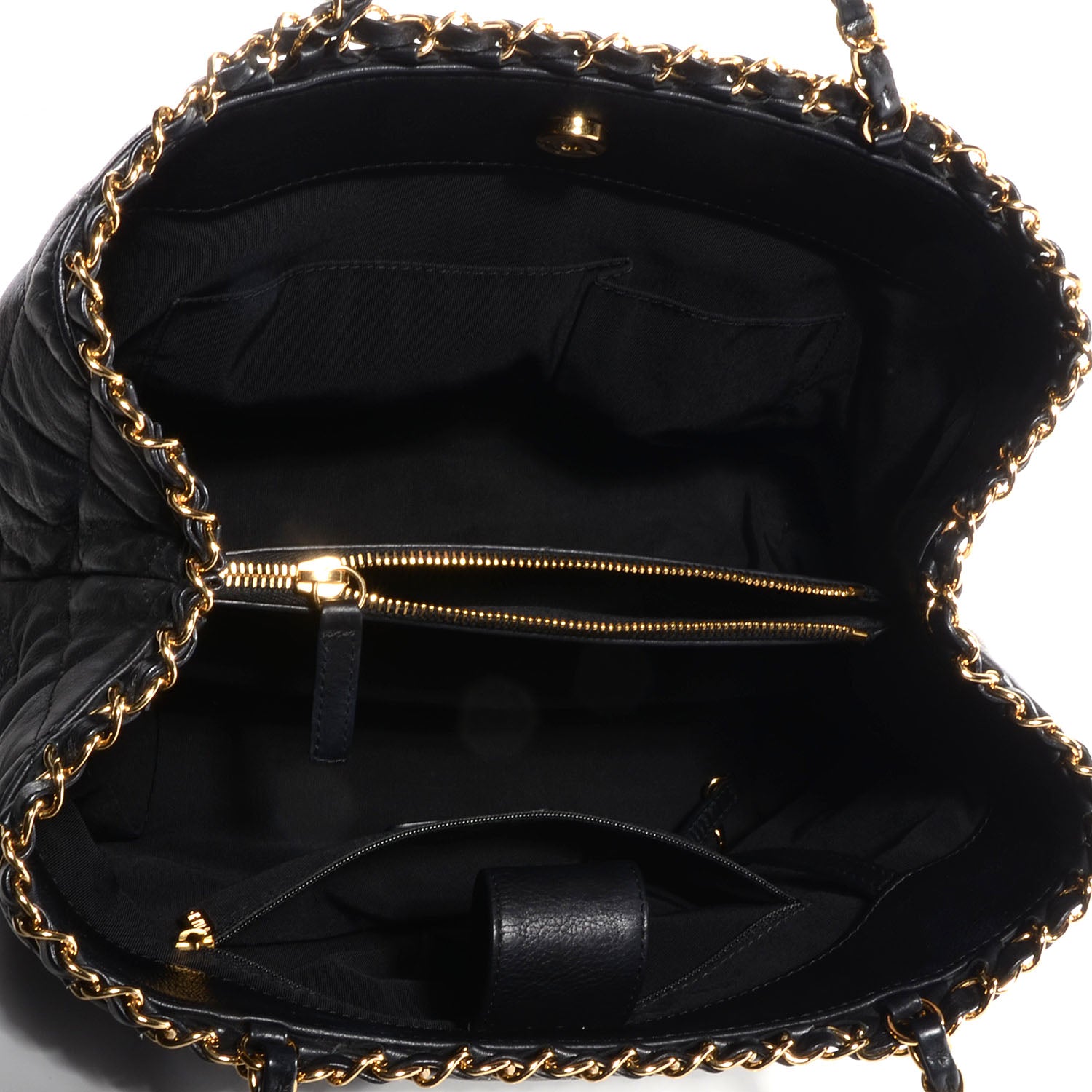 Chanel Calfskin Small Chain Me Tote Black 5 of 7