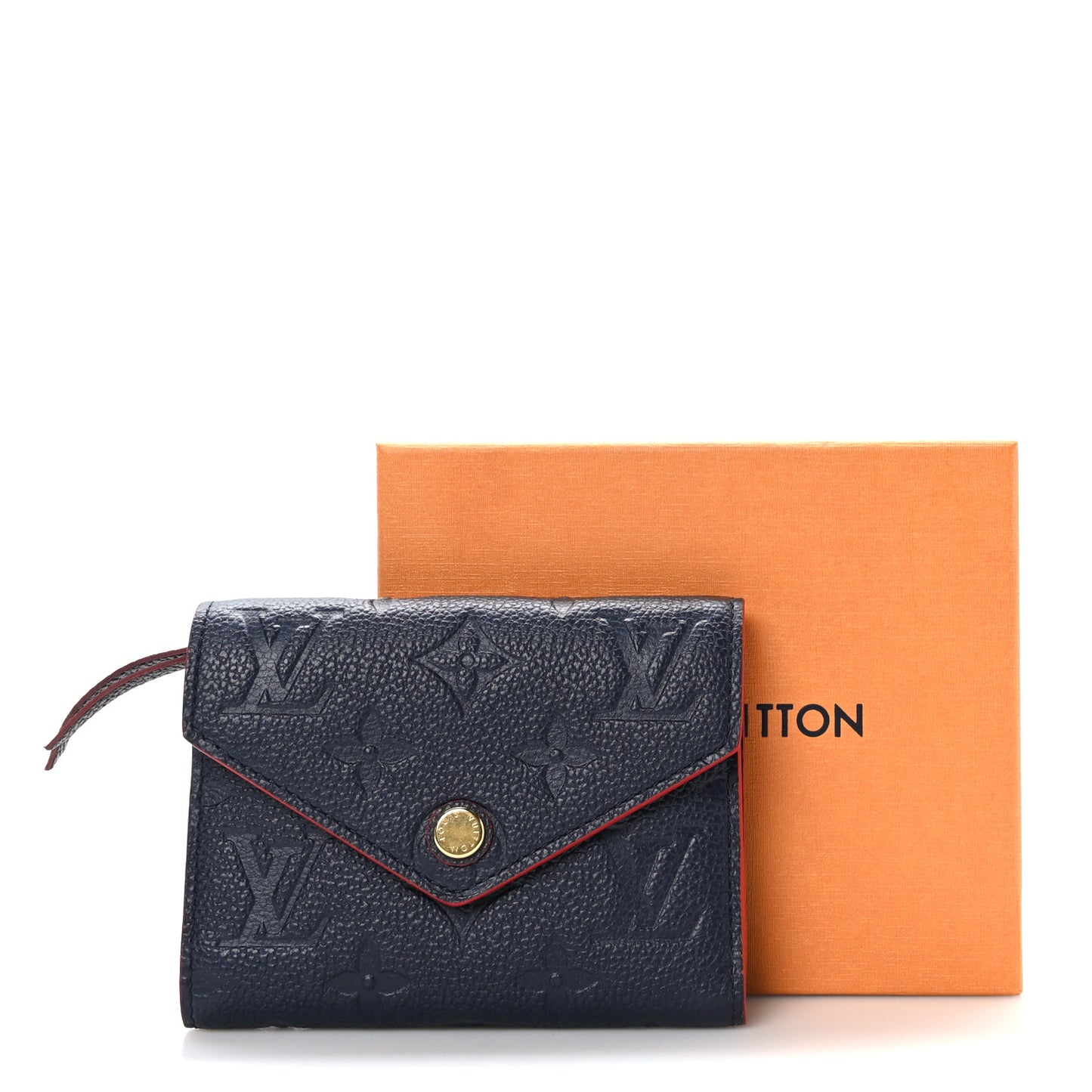 Empreinte Victorine Wallet Marine Rouge