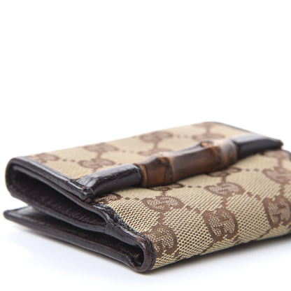 Gucci Monogram Bamboo Bar French Flap Wallet Brown 7 of 10