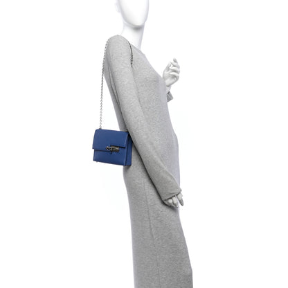 Hermes Chevre Mysore Mini Verrou Chaine Bag Bleu Agate 2 of 10