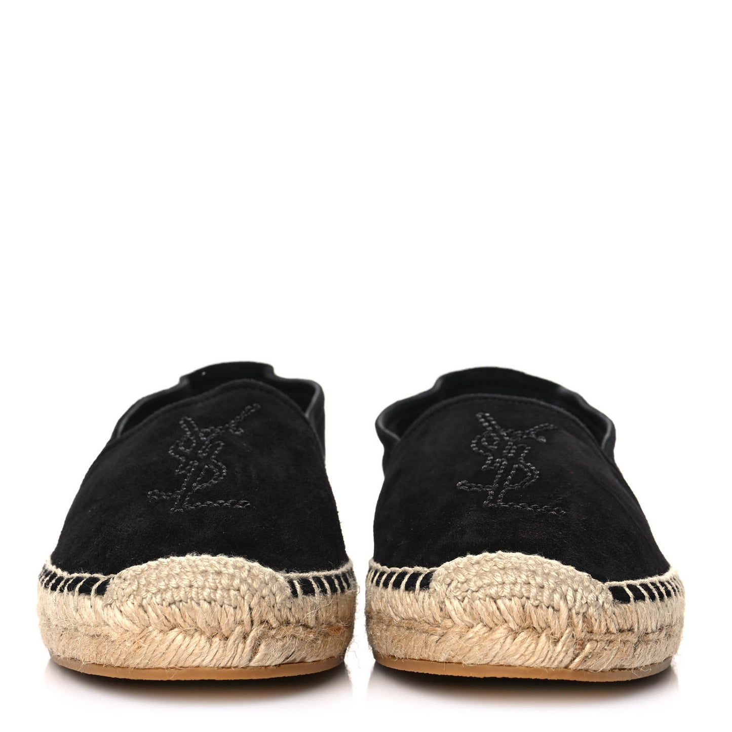 Suede Monogram Espadrilles 37.5 Black