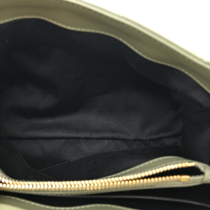 Saint Laurent Calfskin Y Quilted Monogram Small Loulou Chain Satchel Light Sage 5 of 10